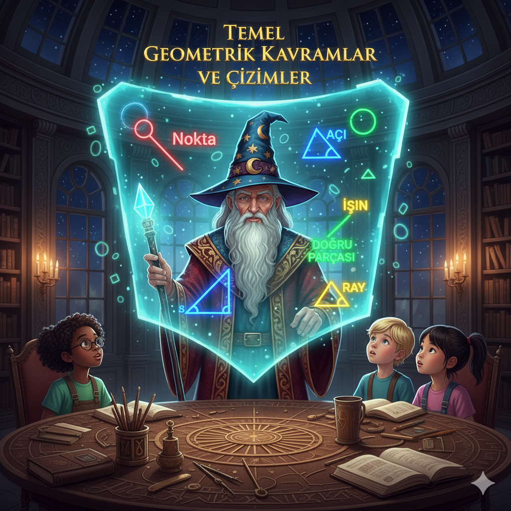 Sınıf Matematik – Temel Geometrik Kavramlar ve Çizimler (Detaylı Konu Özeti)
