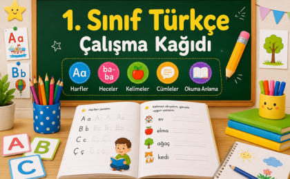 1. Sınıf Türkçe Çalışma Kağıdı – Kısa Bilgilendirme