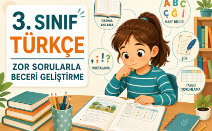 3. Sınıf Türkçe Zor Sorularla Beceri Geliştirme Soruları