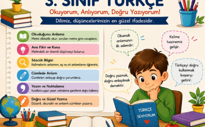 3. Sınıf Türkçe Yazılı Sınavı 50 Soruluk Özel Set
