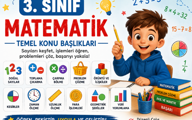 3. Sınıf Matematik Sınavı – Konu Özeti