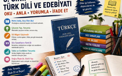 8. Sınıf Türkçe Yazılısında Başarı İçin Temel Beceriler ve Öğrenme Alanları