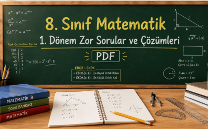 8. Sınıf Matematik 1. Dönem Zor Sorular ve Çözümleri PDF