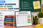 Ortaokul Öğrenci Akademik Gelişim ve Ders Performans Takip Formu
