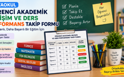 Ortaokul Öğrenci Akademik Gelişim ve Ders Performans Takip Formu