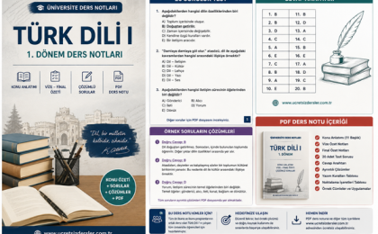 Üniversite Türk Dili I Ders Notları – 1. Dönem Konu Özeti