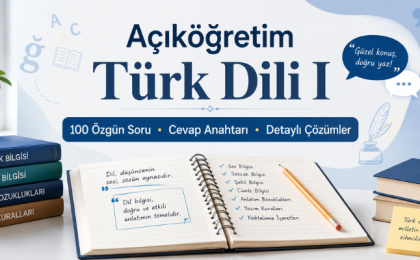 Açıköğretim Türk Dili I – 100 Soruluk Çalışma kağıdı