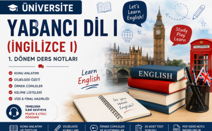 Üniversite Yabancı Dil I (İngilizce I) Ders Notları – 1. Dönem Konu Anlatımı