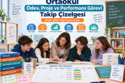 2026-2027 Ortaokul Ödev, Proje ve Performans Görevi Takip Çizelgesi