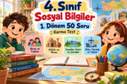 4.Sınıf birinci dönem Sosyal Bilgiler karışık soruları