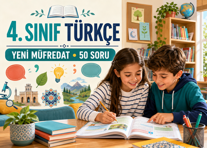 4. Sınıf Türkçe Yeni Müfredat Konuları ve Çalışma Rehberi
