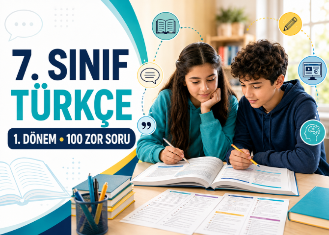 7. Sınıf Türkçe 1. Dönem 100 Zor Soru Çalışmasının Kapsamı