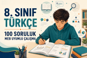 8. Sınıf Türkçe 100 Soruluk MEB Uyumlu Çalışma