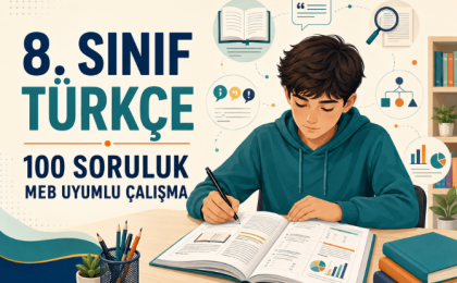 8. Sınıf Türkçe 100 Soruluk MEB Uyumlu Çalışma