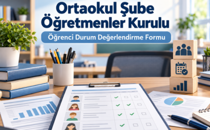 2026-2027 Ortaokul Şube Öğretmenler Kurulu Öğrenci Durum Değerlendirme Formu